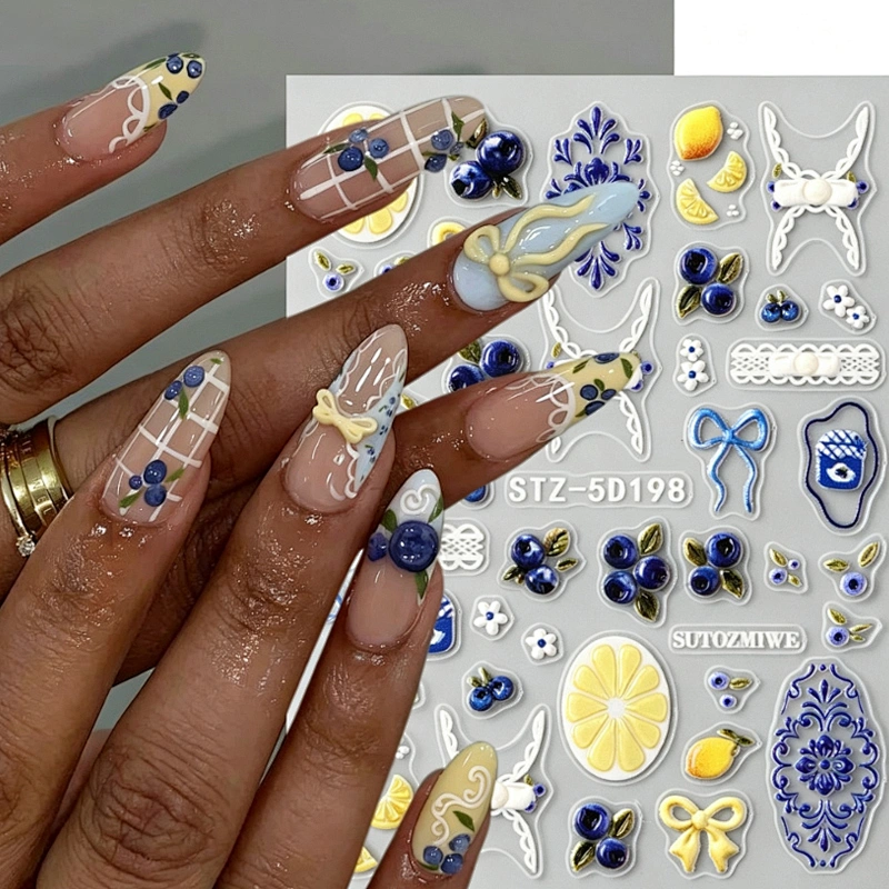 Summer Shell  Demon Flower Nail Stickers